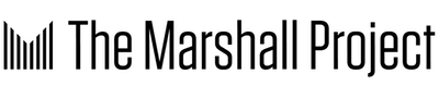 Logo of The Marshall Project featuring a stylized black-and-white bar graph on the left and the text "The Marshall Project" written in bold black letters on the right, reminiscent of a Berkeley Journalism design.